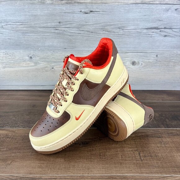 Nike Air Force 1 07 Mens Size 12 Light British Tan Cacao Wow Sesame HQ3447 222 - Picture 1 of 10